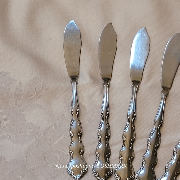 rare!8ONEIDA Mozart lot of 8 butter knives stainless steel luxury high quality - Picture 9 of 14